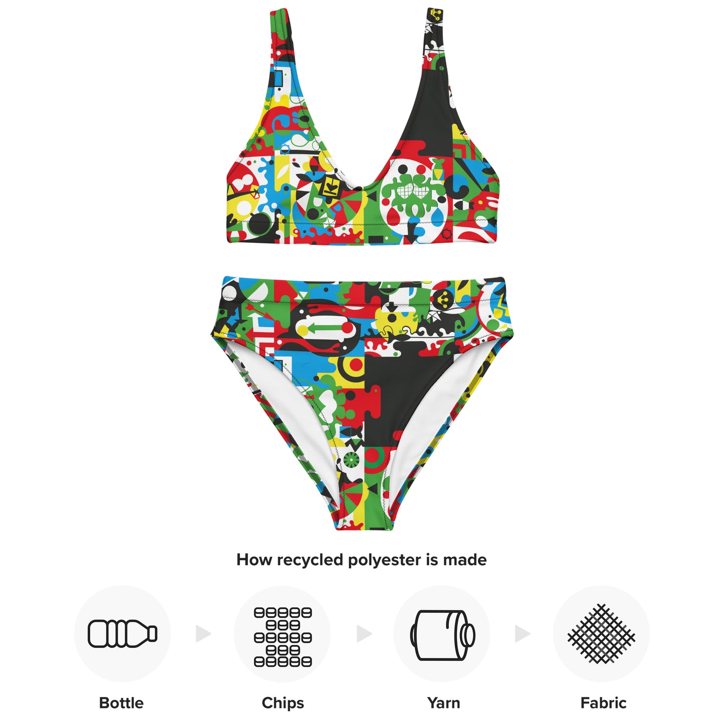 Recycled high-waisted bikini (ref:rhwb23J1001)