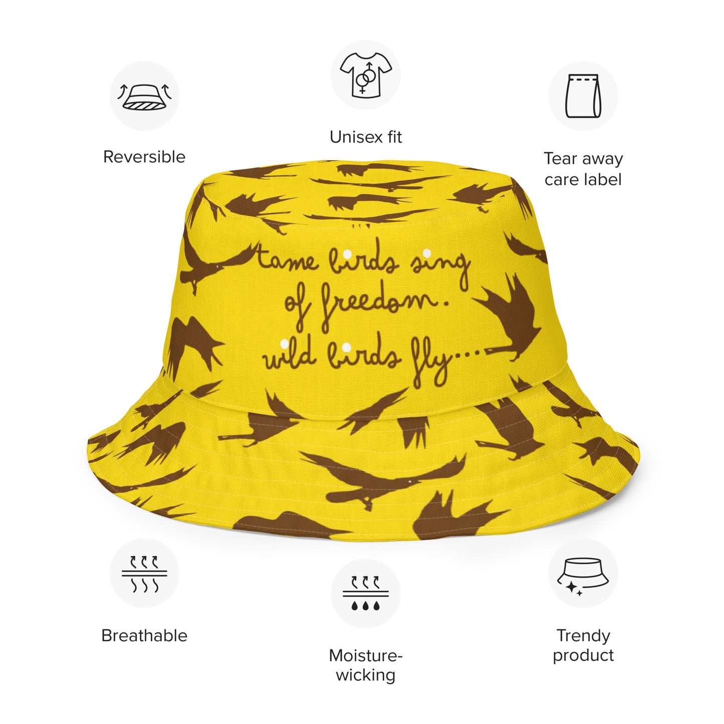 Reversible bucket hat  SAVE THE BIRDS (ref: rbh23cm1022)
